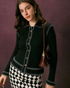 The Black Seam Colorblock Button Cardigan -Outlet Dress Mix Up Store the collared seam colorblock cardigan tops g2rai4 917297c2 1f30 4596 a0f4 39b25bf77039 449355