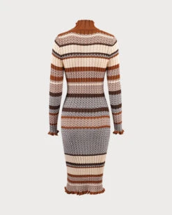 The Multi Colorblock Striped Knit Midi Dress -Outlet Dress Mix Up Store the colorblock striped knitted dress dresses xmnlqf