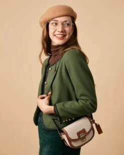 The Green Round Neck Button-up Jacket -Outlet Dress Mix Up Store the contrast trim flap detail jacket outerwear aaz4ur