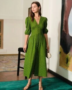 The Puff Sleeve Cutout Slit Maxi Dress -Outlet Dress Mix Up Store the cutout split maxi dress dresses fywjub 894732