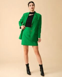 The Solid High-waisted Mini Skirt 8 The Solid High-waisted Mini Skirt -Outlet Dress Mix Up Store the fake pocket mini skirt bottoms 84sud0