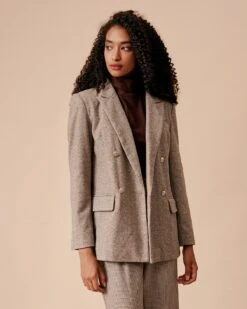 The Grey Collared Formal Blazer -Outlet Dress Mix Up Store the flap pocket blazer grey outerwear hupnrt
