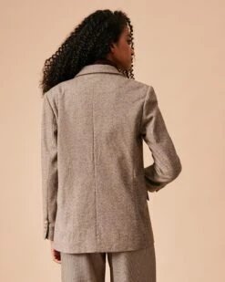 The Grey Collared Formal Blazer -Outlet Dress Mix Up Store the flap pocket blazer outerwear yi32we