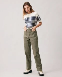 The Green High Waisted Corduroy Pants -Outlet Dress Mix Up Store the green high waist corduroy pants bottoms ugxtyo 788941