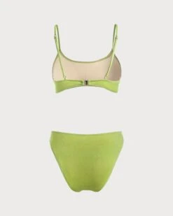 The Green U Neck Lurex Backless Bikini Set -Outlet Dress Mix Up Store the green u neck lurex bikini set bikinis psvczt 163937