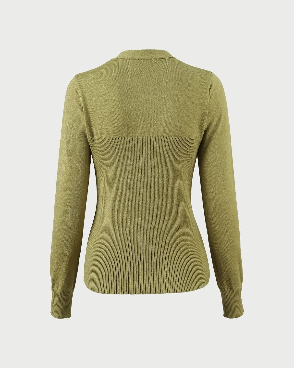The Green V Neck Long Sleeve Knit Cardigan 8 The Green V Neck Long Sleeve Knit Cardigan - Image 8