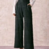 The Grey High Waisted Plaid Wide Leg Pants