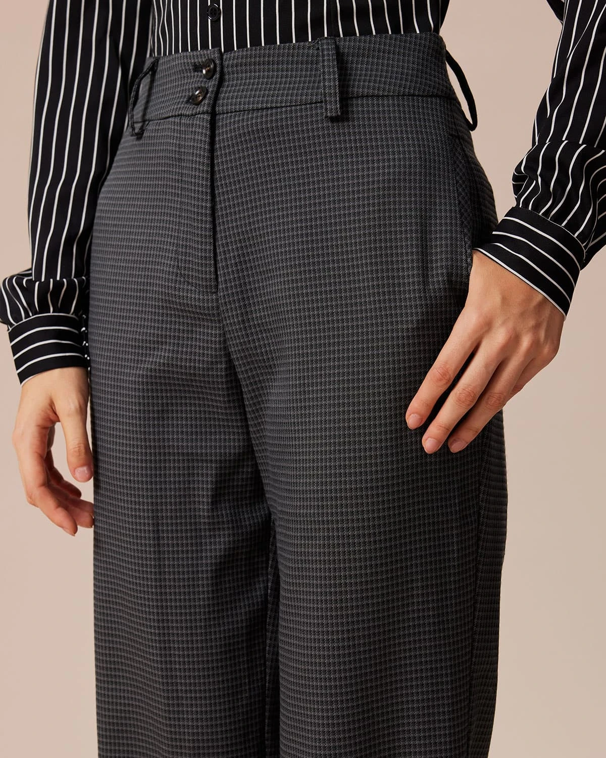 The Grey Houndstooth Straight Leg Pants 3 The Grey Houndstooth Straight Leg Pants - Image 3