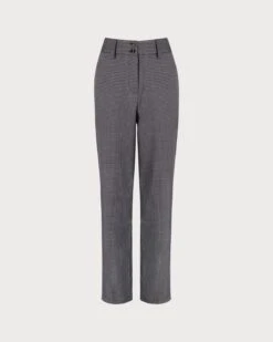 The Grey Houndstooth Straight Leg Pants 10 The Grey Houndstooth Straight Leg Pants -Outlet Dress Mix Up Store the grey houndstooth straight leg pants grey bottoms bak5au