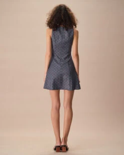 The Grey Round Neck Polka Dot Mini Dress 7 The Grey Round Neck Polka Dot Mini Dress -Outlet Dress Mix Up Store the grey round neck polka dot mini dress dresses bhtnz8