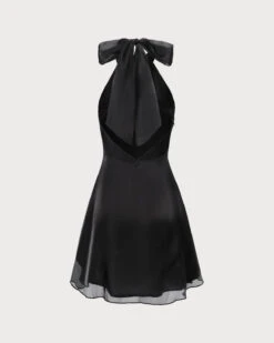 The Black Organza Halter A-Line Mini Dress 16 The Black Organza Halter A-Line Mini Dress -Outlet Dress Mix Up Store the halter organza a line dress dresses 679zqp