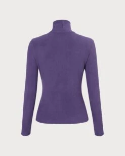 The Purple High Neck Cutout Knit Top -Outlet Dress Mix Up Store the high neck cutout knit top tops hchyan a1faafec 30f9 4da9 a764 53b8738cb2a5