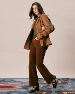 The Brown High Waisted Pockets Flare Pants 11 The Brown High Waisted Pockets Flare Pants -Outlet Dress Mix Up Store the high waisted flare pants bottoms 2jtxvv 436337