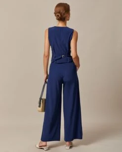 The Navy High Waisted Pockets Straight Pants -Outlet Dress Mix Up Store the high waisted straight pants bottoms kfok8n 574263