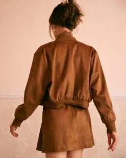 The Brown High Waisted Suede Mini Skirt -Outlet Dress Mix Up Store the high waisted suede mini skirt bottoms yrv85b