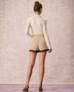 The Khaki High Waisted Button Corduroy Shorts 11 The Khaki High Waisted Button Corduroy Shorts -Outlet Dress Mix Up Store the khaki high waisted corduroy shorts bottoms 0ez1ho