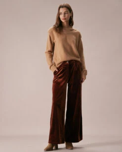 The Khaki V Neck Overlapping Ribbed Sweater -Outlet Dress Mix Up Store the khaki overlapping v neck sweater tops 8jkded