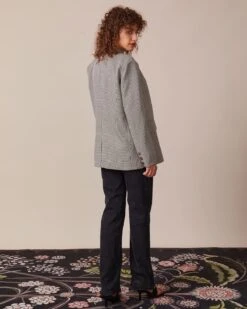 The Coffee Lapel Houndstooth Button Blazer 9 The Coffee Lapel Houndstooth Button Blazer -Outlet Dress Mix Up Store the lapel houndstooth blazer outerwear bfhoym 450573