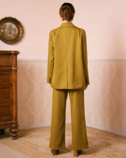 The Green Lapel Striped Button Up Blazer -Outlet Dress Mix Up Store the lapel striped button blazer outerwear hyl5y6