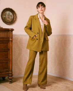 The Green Lapel Striped Button Up Blazer -Outlet Dress Mix Up Store the lapel striped button blazer outerwear zr32m2