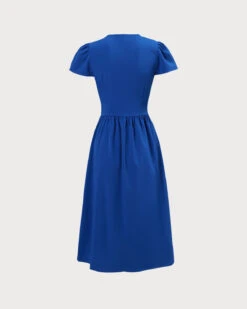 The Navy V Neck Wrap Midi Dress 16 The Navy V Neck Wrap Midi Dress -Outlet Dress Mix Up Store the navy v neck wrap midi dress dresses fshz3l