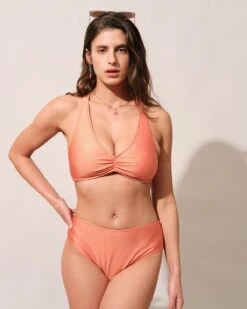 The Orange Tie Back Bikini Set -Outlet Dress Mix Up Store the orange tie back bikini set orange bikinis zayeze 189194
