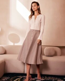 The Brown High Waisted Plaid Button Midi Skirt 11 The Brown High Waisted Plaid Button Midi Skirt -Outlet Dress Mix Up Store the plaid button midi skirt bottoms lq0q5l