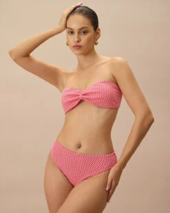 The Red Plaid Ruched Bikini Top -Outlet Dress Mix Up Store the plaid ruched bikini top bikinis mntipc