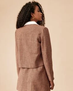 The Collared Button Up Plaid Tweed Jacket 10 The Collared Button Up Plaid Tweed Jacket -Outlet Dress Mix Up Store the plaid tweed jacket outerwear lx8mat