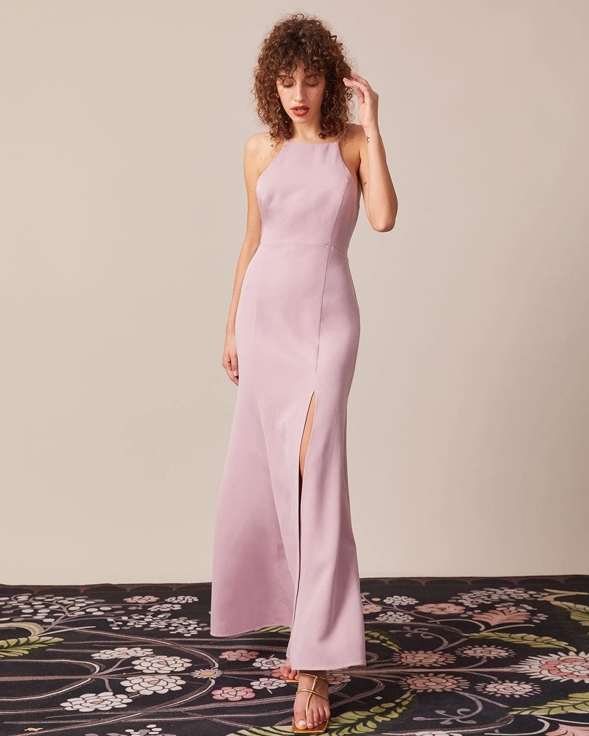 The Purple Cutout Back Mermaid Maxi Dress 1 The Purple Cutout Back Mermaid Maxi Dress