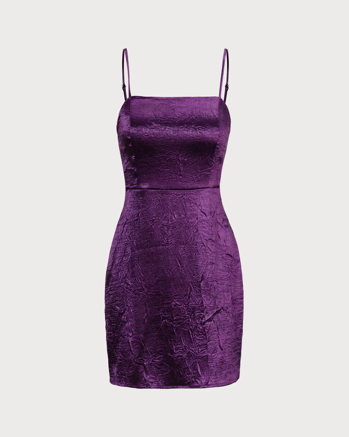 The Purple Textured Satin Slip Mini Dress 7 The Purple Textured Satin Slip Mini Dress - Image 7