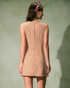 The Brown Boat Neck Plaid Mini Dress -Outlet Dress Mix Up Store the red boat neck plaid mini dress dresses mtnoiw e73139c8 9a54 4eab b357 ff0fffb41674