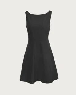 The Black Boat Neck High Waisted Mini Dress -Outlet Dress Mix Up Store the red boat neck solid mini dress dresses kqgovb 832b6d3d 4a65 42c0 b432 8dfaeffdc2ef