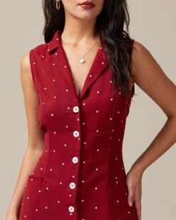 The Red V Neck Polka Dot Tie Back Midi Dress 8 The Red V Neck Polka Dot Tie Back Midi Dress -Outlet Dress Mix Up Store the red polka dot tie back midi dress dresses d1xdvj 794841