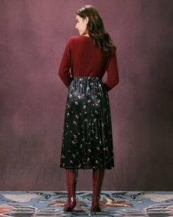 The Red V Neck Ribbed Long Sleeve Cardigan -Outlet Dress Mix Up Store the red v neck long sleeve cardigan tops vmteaj 461037