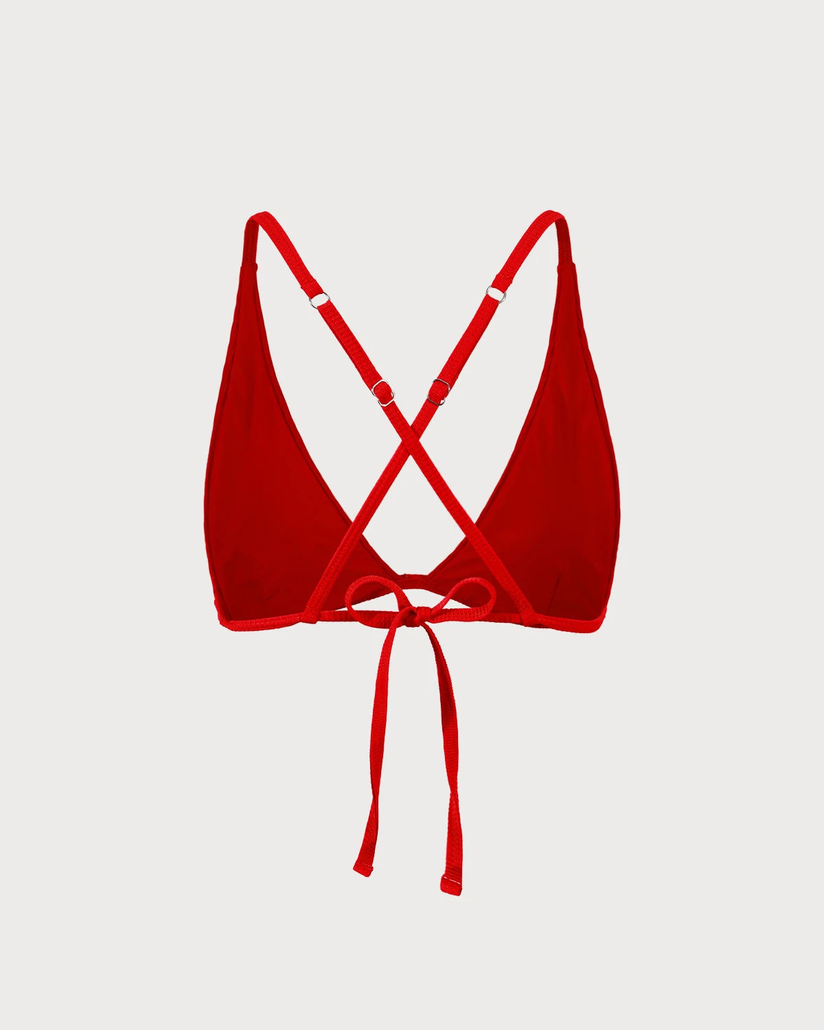The Red Ribbed Cross Back Bikini Top 8 The Red Ribbed Cross Back Bikini Top - Image 8
