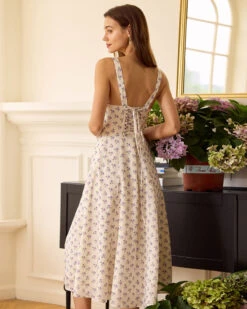 The Beige Ruched Split Hem Floral Midi Dress -Outlet Dress Mix Up Store the ruched split hem floral midi dress dresses g9l3m8