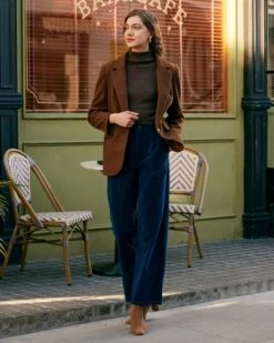 The Solid Collared Single Button Blazer 9 The Solid Collared Single Button Blazer -Outlet Dress Mix Up Store the single button solid color blazer outerwear 3gctdy