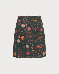 The Green Slant Pocket Floral Mini Skirt -Outlet Dress Mix Up Store the slant pocket floral mini skirt bottoms rzihxr
