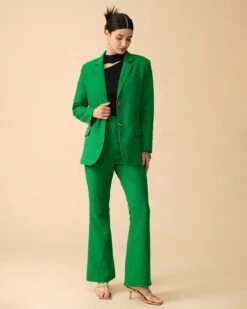 The Collared Solid Button Up Blazer -Outlet Dress Mix Up Store the solid button up blazer outerwear aakijh