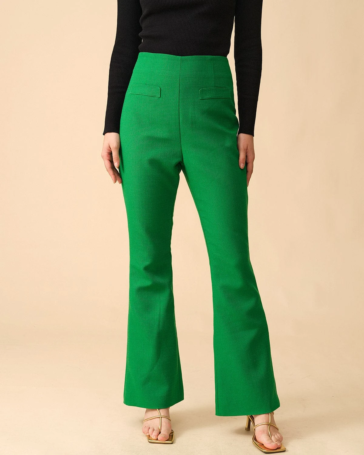 The Solid High-waisted Flare Pants 1 The Solid High-waisted Flare Pants
