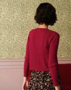 The Solid V Neck Ribbed Cardigan -Outlet Dress Mix Up Store the solid color ribbed cardigan tops usscp0