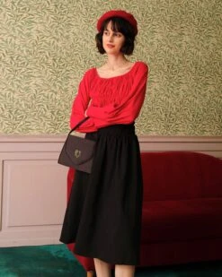 The Solid Ruched Lantern Sleeve Tee -Outlet Dress Mix Up Store the solid color ruched tee tops 6jjrep