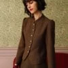 The Solid Retro Single-breasted Tweed Jacket