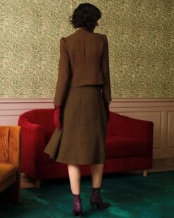 The Solid Retro Single-breasted Tweed Jacket -Outlet Dress Mix Up Store the solid color tweed jacket outerwear wq0vdr 225817