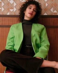 The Solid V Neck Button-up Blazer 9 The Solid V Neck Button-up Blazer -Outlet Dress Mix Up Store the solid color v neck blazer outerwear aswium