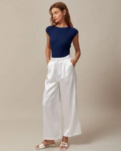 The Blue Boat Neck Ribbed Cap Sleeve Knit Tee -Outlet Dress Mix Up Store the solid slim ribbed tee tops phouj2 6f988558 b0d1 41a1 a154 e9b17498e30b 836293