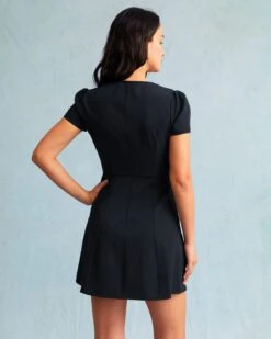 The Black V Neck Button-up Shirt Mini Dress -Outlet Dress Mix Up Store the solid v neck shirt dress dresses wxwh1i f6a30a23 e75d 42ee a3cb 75716ec79830 242858