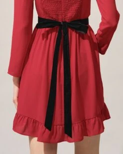 The Red Square Neck Flounce Long Sleeve Mini Dress 9 The Red Square Neck Flounce Long Sleeve Mini Dress -Outlet Dress Mix Up Store the square neck flounce mini dress dresses qexuof 395512