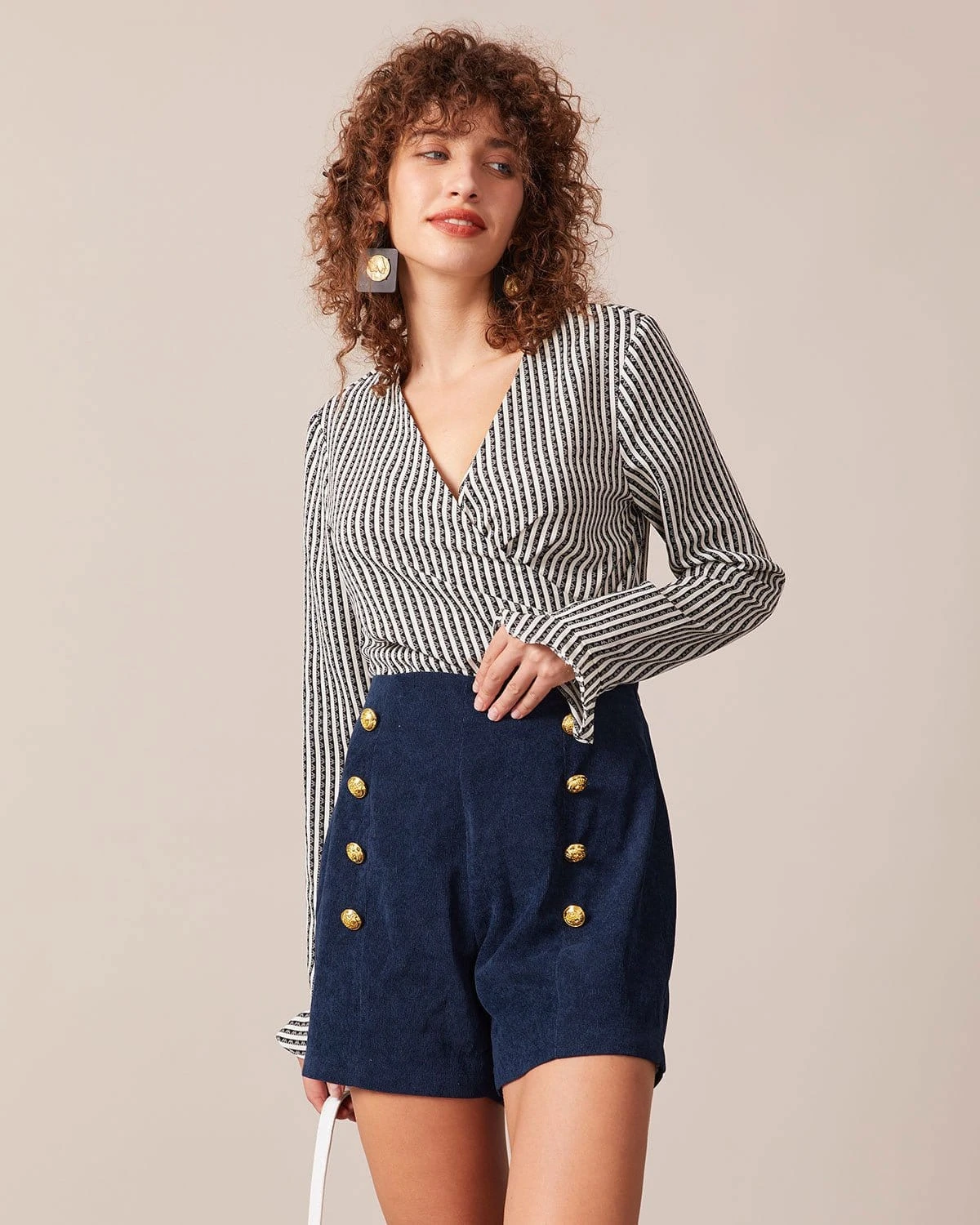 The Black V Neck Poet Sleeve Wrap Blouse 3 The Black V Neck Poet Sleeve Wrap Blouse - Image 3